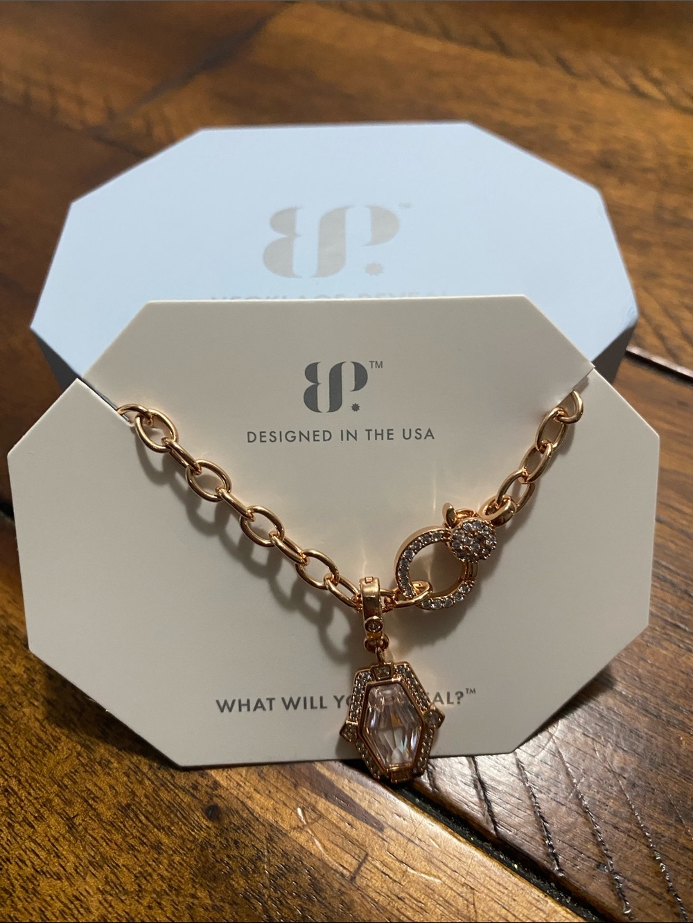 Bomb Party OG Originals Necklace - Diamond Cubic Zirconia - Rose Gold Plating